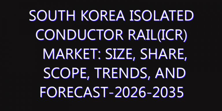 South Korea Isolated Conductor Rail(ICR) Market: Size, Share, Scope, Trends, and Forecast-2026-2035