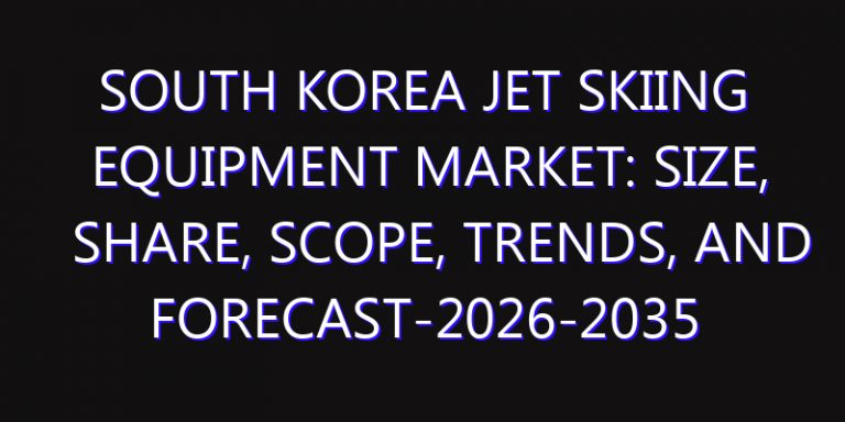 South Korea Jet Skiing Equipment Market: Size, Share, Scope, Trends, and Forecast-2026-2035
