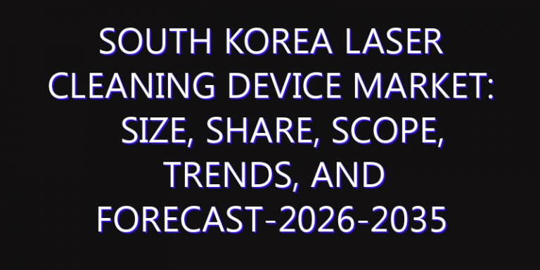 South Korea Laser Cleaning Device Market: Size, Share, Scope, Trends, and Forecast-2026-2035