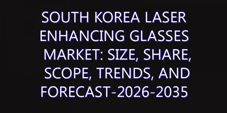 South Korea Laser Enhancing Glasses Market: Size, Share, Scope, Trends, and Forecast-2026-2035