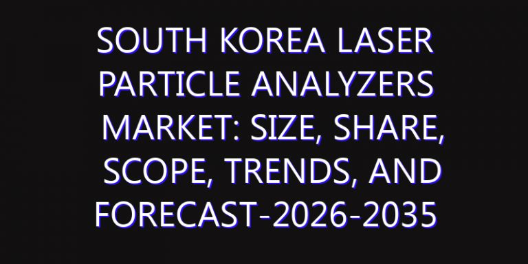 South Korea Laser Particle Analyzers Market: Size, Share, Scope, Trends, and Forecast-2026-2035
