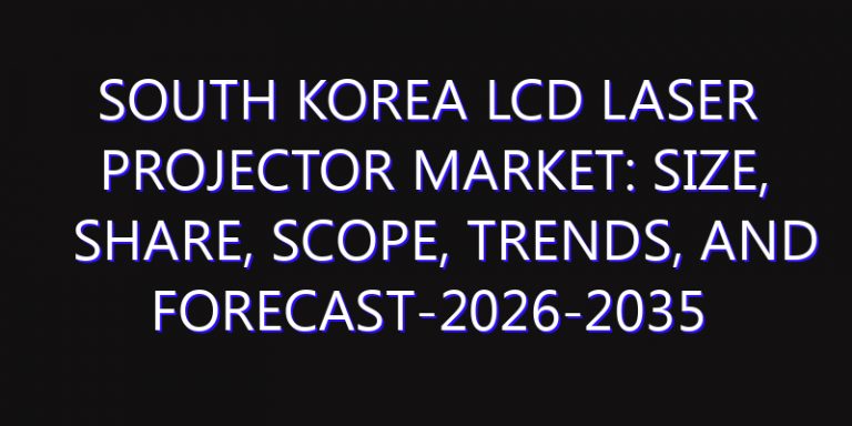 South Korea LCD Laser Projector Market: Size, Share, Scope, Trends, and Forecast-2026-2035