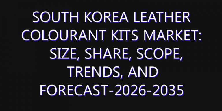 South Korea Leather Colourant Kits Market: Size, Share, Scope, Trends, and Forecast-2026-2035