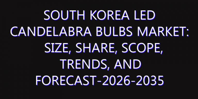South Korea LED Candelabra Bulbs Market: Size, Share, Scope, Trends, and Forecast-2026-2035