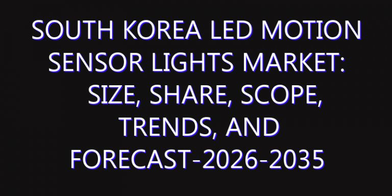 South Korea LED Motion Sensor Lights Market: Size, Share, Scope, Trends, and Forecast-2026-2035