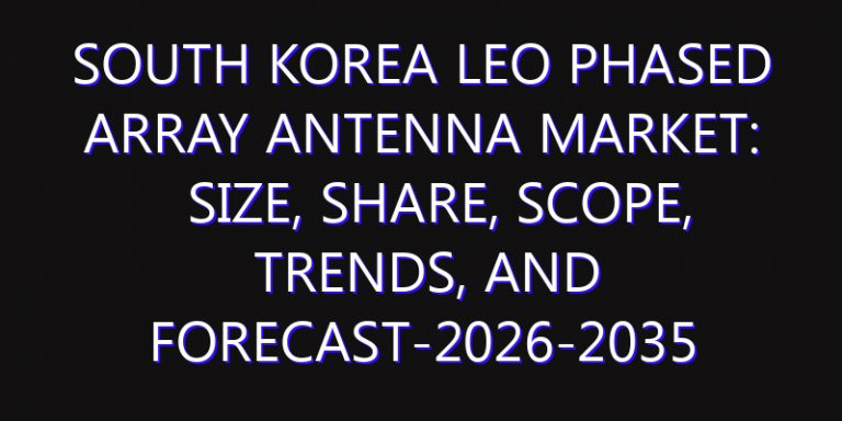 South Korea LEO Phased Array Antenna Market: Size, Share, Scope, Trends, and Forecast-2026-2035