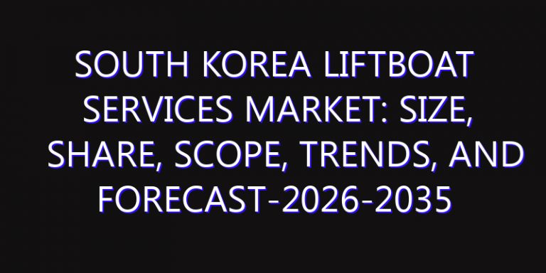 South Korea Liftboat Services Market: Size, Share, Scope, Trends, and Forecast-2026-2035