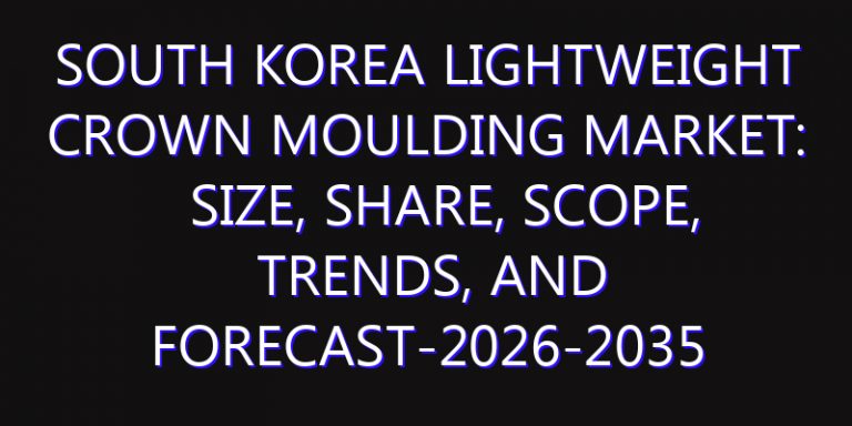 South Korea Lightweight Crown Moulding Market: Size, Share, Scope, Trends, and Forecast-2026-2035