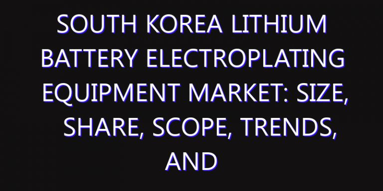 South Korea Lithium Battery Electroplating Equipment Market: Size, Share, Scope, Trends, and Forecast-2026-2035