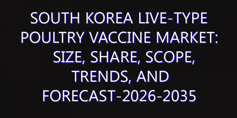 South Korea Live-type Poultry Vaccine Market: Size, Share, Scope, Trends, and Forecast-2026-2035