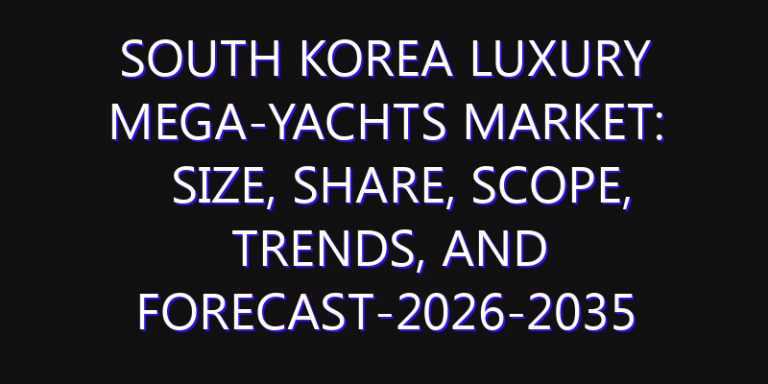 South Korea Luxury Mega-yachts Market: Size, Share, Scope, Trends, and Forecast-2026-2035