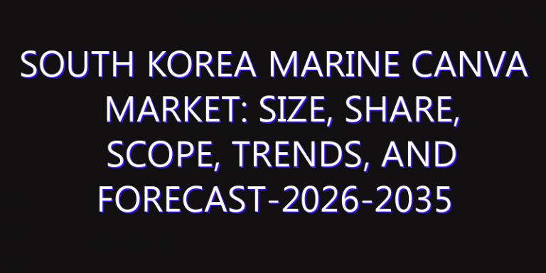 South Korea Marine Canva Market: Size, Share, Scope, Trends, and Forecast-2026-2035