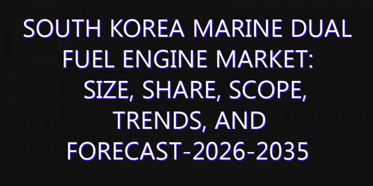 South Korea Marine Dual Fuel Engine Market: Size, Share, Scope, Trends, and Forecast-2026-2035