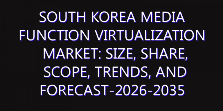 South Korea Media Function Virtualization Market: Size, Share, Scope, Trends, and Forecast-2026-2035