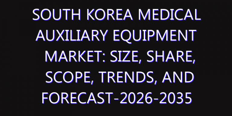 South Korea Medical Auxiliary Equipment Market: Size, Share, Scope, Trends, and Forecast-2026-2035