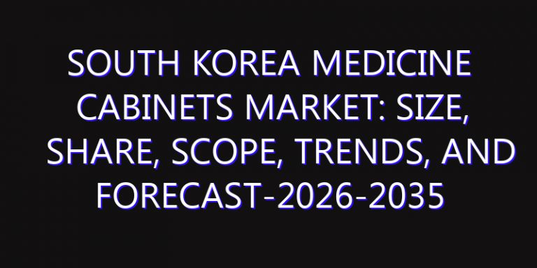 South Korea Medicine Cabinets Market: Size, Share, Scope, Trends, and Forecast-2026-2035
