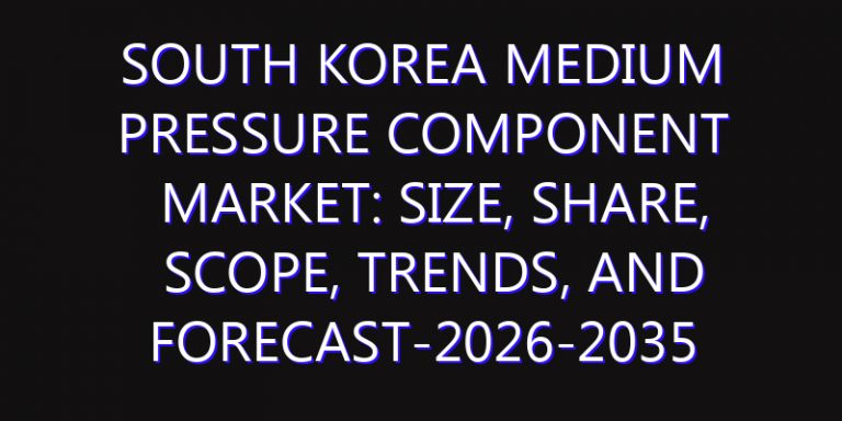 South Korea Medium Pressure Component Market: Size, Share, Scope, Trends, and Forecast-2026-2035