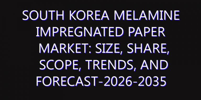 South Korea Melamine Impregnated Paper Market: Size, Share, Scope, Trends, and Forecast-2026-2035