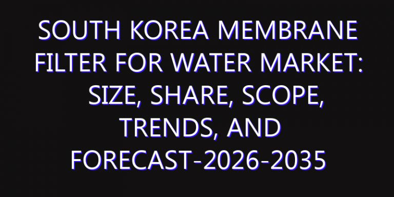 South Korea Membrane Filter for Water Market: Size, Share, Scope, Trends, and Forecast-2026-2035
