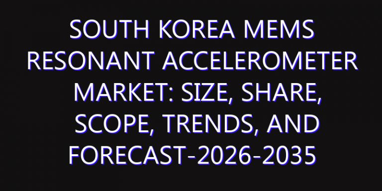South Korea MEMS Resonant Accelerometer Market: Size, Share, Scope, Trends, and Forecast-2026-2035