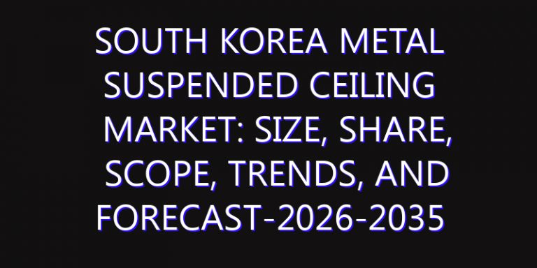 South Korea Metal Suspended Ceiling Market: Size, Share, Scope, Trends, and Forecast-2026-2035