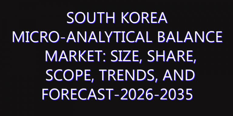 South Korea Micro-Analytical Balance Market: Size, Share, Scope, Trends, and Forecast-2026-2035