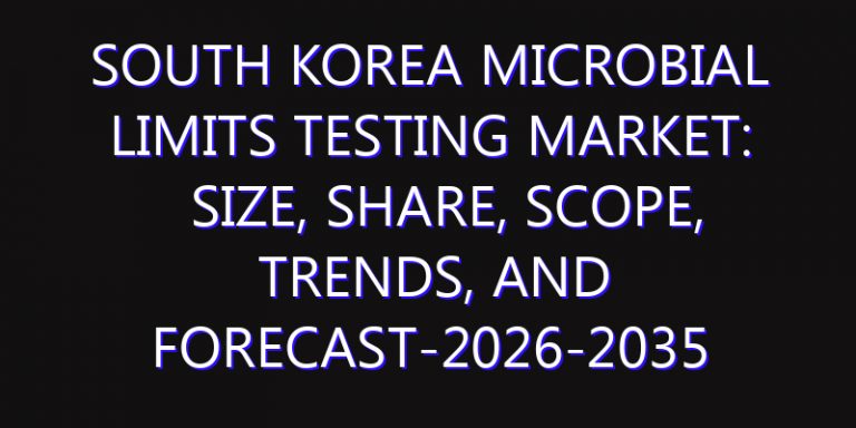 South Korea Microbial Limits Testing Market: Size, Share, Scope, Trends, and Forecast-2026-2035