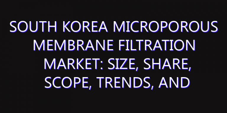 South Korea Microporous Membrane Filtration Market: Size, Share, Scope, Trends, and Forecast-2026-2035