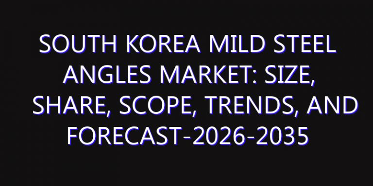 South Korea Mild Steel Angles Market: Size, Share, Scope, Trends, and Forecast-2026-2035