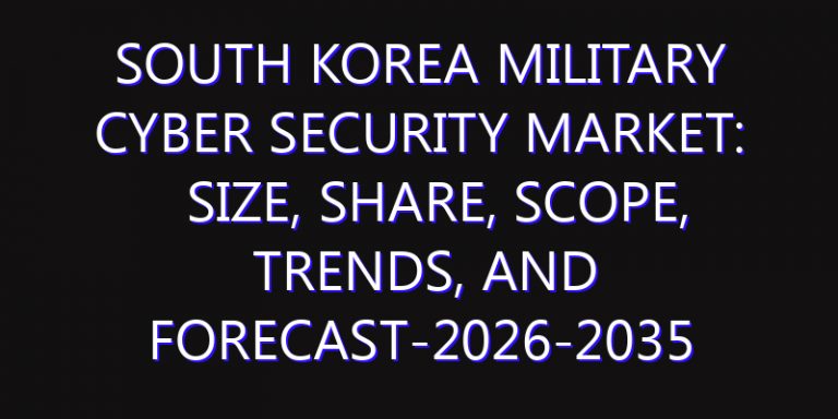 South Korea Military Cyber Security Market: Size, Share, Scope, Trends, and Forecast-2026-2035