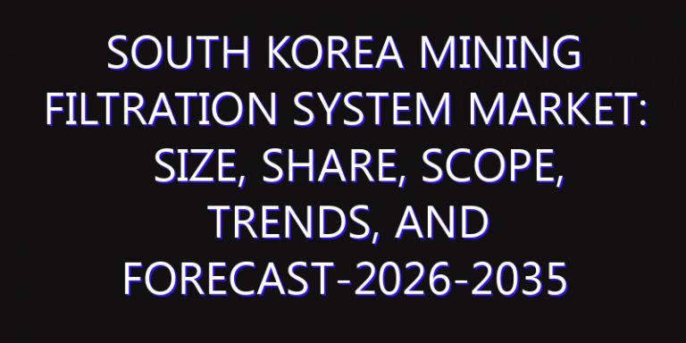 South Korea Mining Filtration System Market: Size, Share, Scope, Trends, and Forecast-2026-2035
