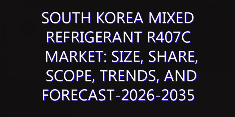 South Korea Mixed refrigerant R407C Market: Size, Share, Scope, Trends, and Forecast-2026-2035
