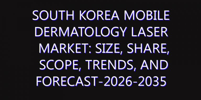 South Korea Mobile Dermatology Laser Market: Size, Share, Scope, Trends, and Forecast-2026-2035
