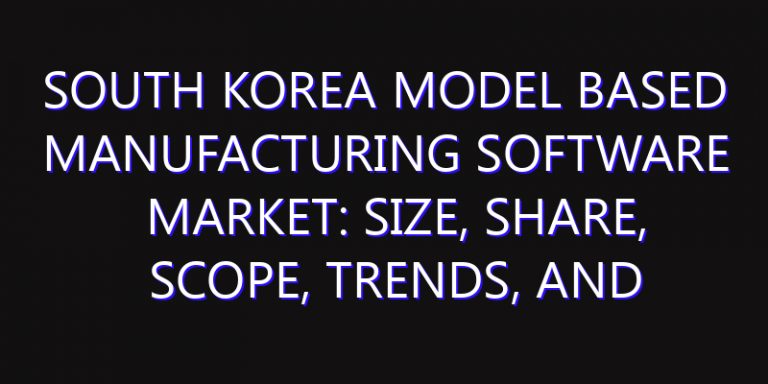 South Korea Model Based Manufacturing Software Market: Size, Share, Scope, Trends, and Forecast-2026-2035