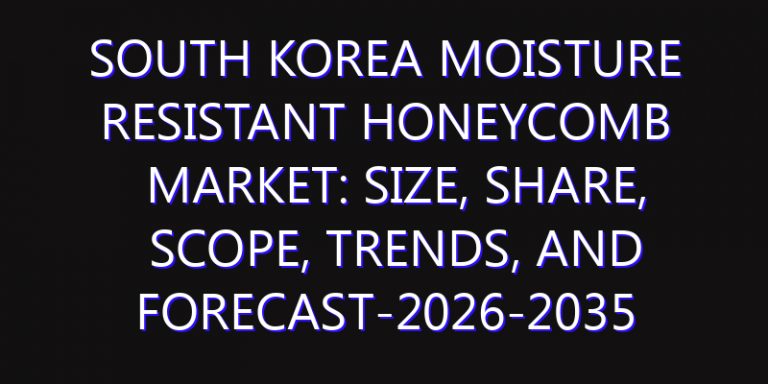 South Korea Moisture Resistant Honeycomb Market: Size, Share, Scope, Trends, and Forecast-2026-2035