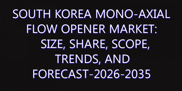 South Korea Mono-axial Flow Opener Market: Size, Share, Scope, Trends, and Forecast-2026-2035