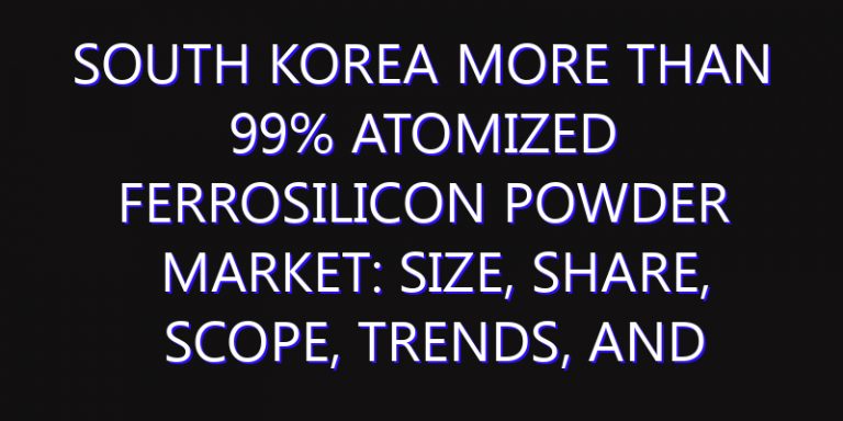 South Korea More than 99% Atomized Ferrosilicon Powder Market: Size, Share, Scope, Trends, and Forecast-2026-2035