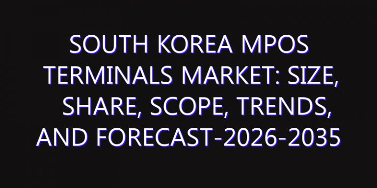 South Korea mPoS Terminals Market: Size, Share, Scope, Trends, and Forecast-2026-2035