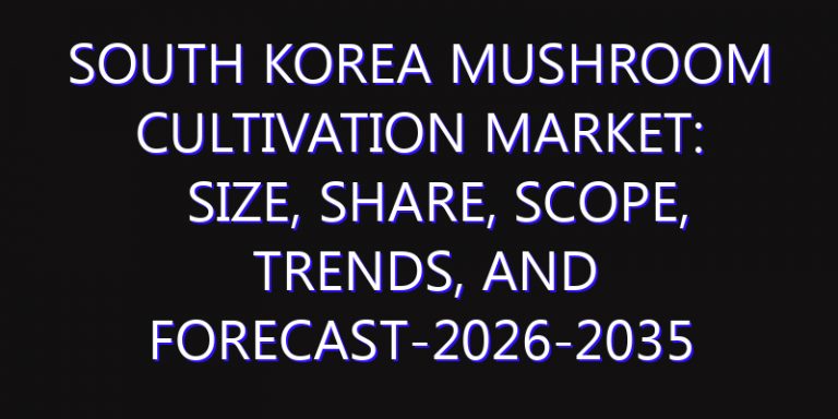 South Korea Mushroom Cultivation Market: Size, Share, Scope, Trends, and Forecast-2026-2035