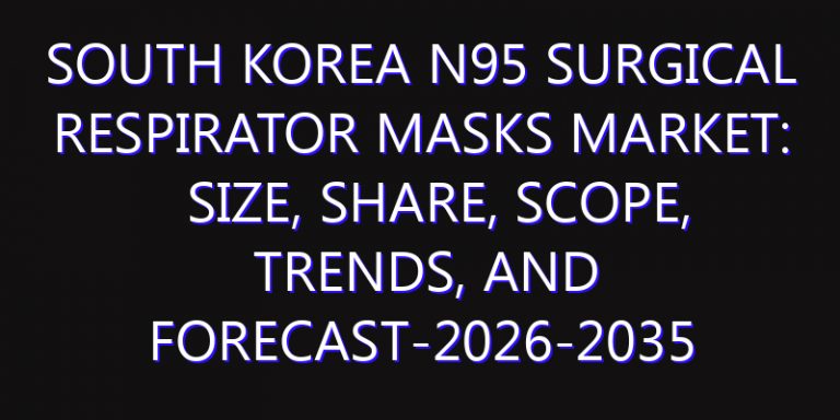 South Korea N95 Surgical Respirator Masks Market: Size, Share, Scope, Trends, and Forecast-2026-2035