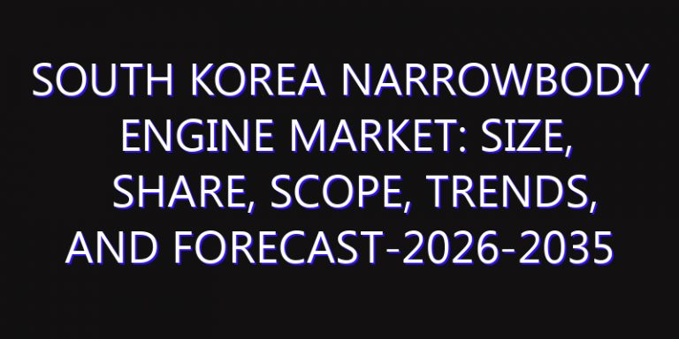 South Korea Narrowbody Engine Market: Size, Share, Scope, Trends, and Forecast-2026-2035