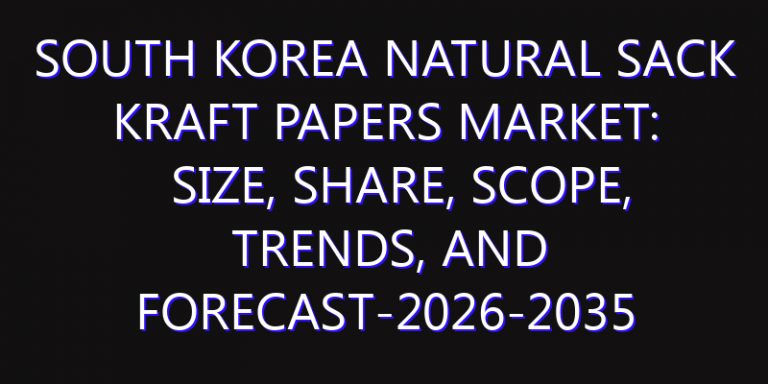 South Korea Natural Sack Kraft Papers Market: Size, Share, Scope, Trends, and Forecast-2026-2035