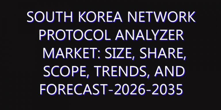 South Korea Network Protocol Analyzer Market: Size, Share, Scope, Trends, and Forecast-2026-2035