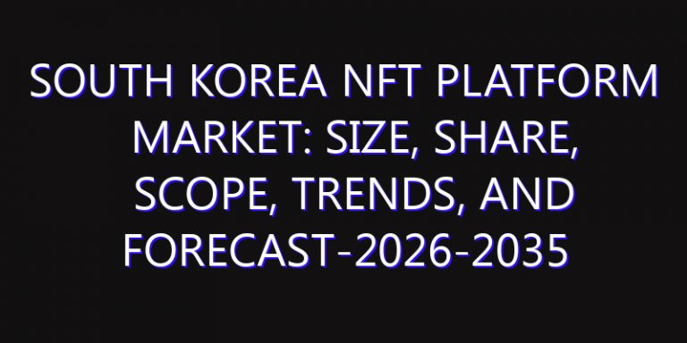 South Korea NFT Platform Market: Size, Share, Scope, Trends, and Forecast-2026-2035