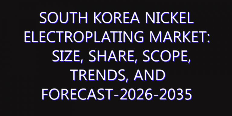 South Korea Nickel Electroplating Market: Size, Share, Scope, Trends, and Forecast-2026-2035
