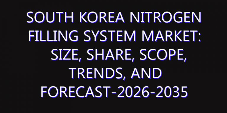 South Korea Nitrogen Filling System Market: Size, Share, Scope, Trends, and Forecast-2026-2035