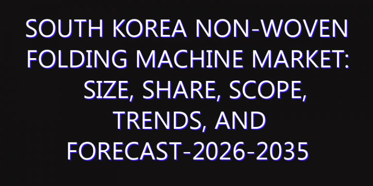 South Korea Non-woven Folding Machine Market: Size, Share, Scope, Trends, and Forecast-2026-2035