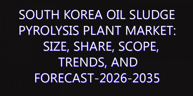 South Korea Oil Sludge Pyrolysis Plant Market: Size, Share, Scope, Trends, and Forecast-2026-2035
