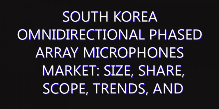 South Korea Omnidirectional Phased Array Microphones Market: Size, Share, Scope, Trends, and Forecast-2026-2035
