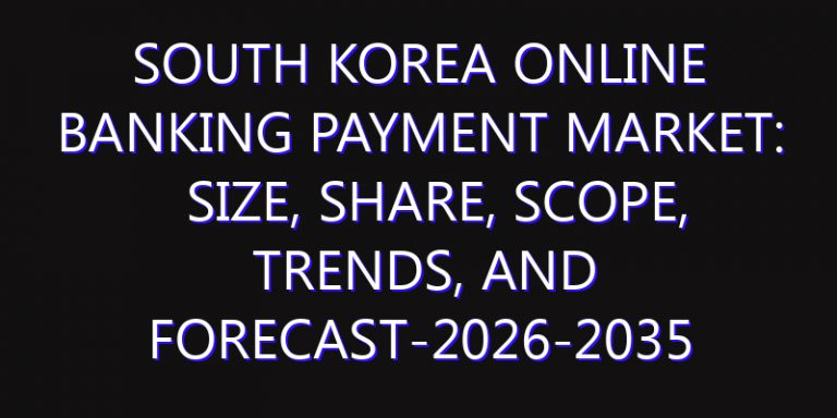 South Korea Online Banking Payment Market: Size, Share, Scope, Trends, and Forecast-2026-2035